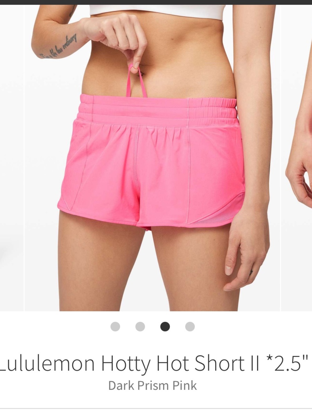 Lululemon Hotty Hot LR Shorts II 2.5” Dark Prism Pink Sz 6 Rare